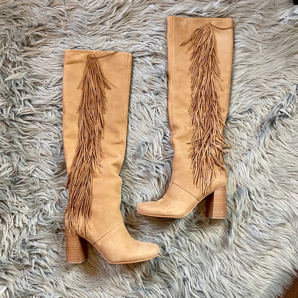 Like New Sam Edelman Fringe Heeled Boots